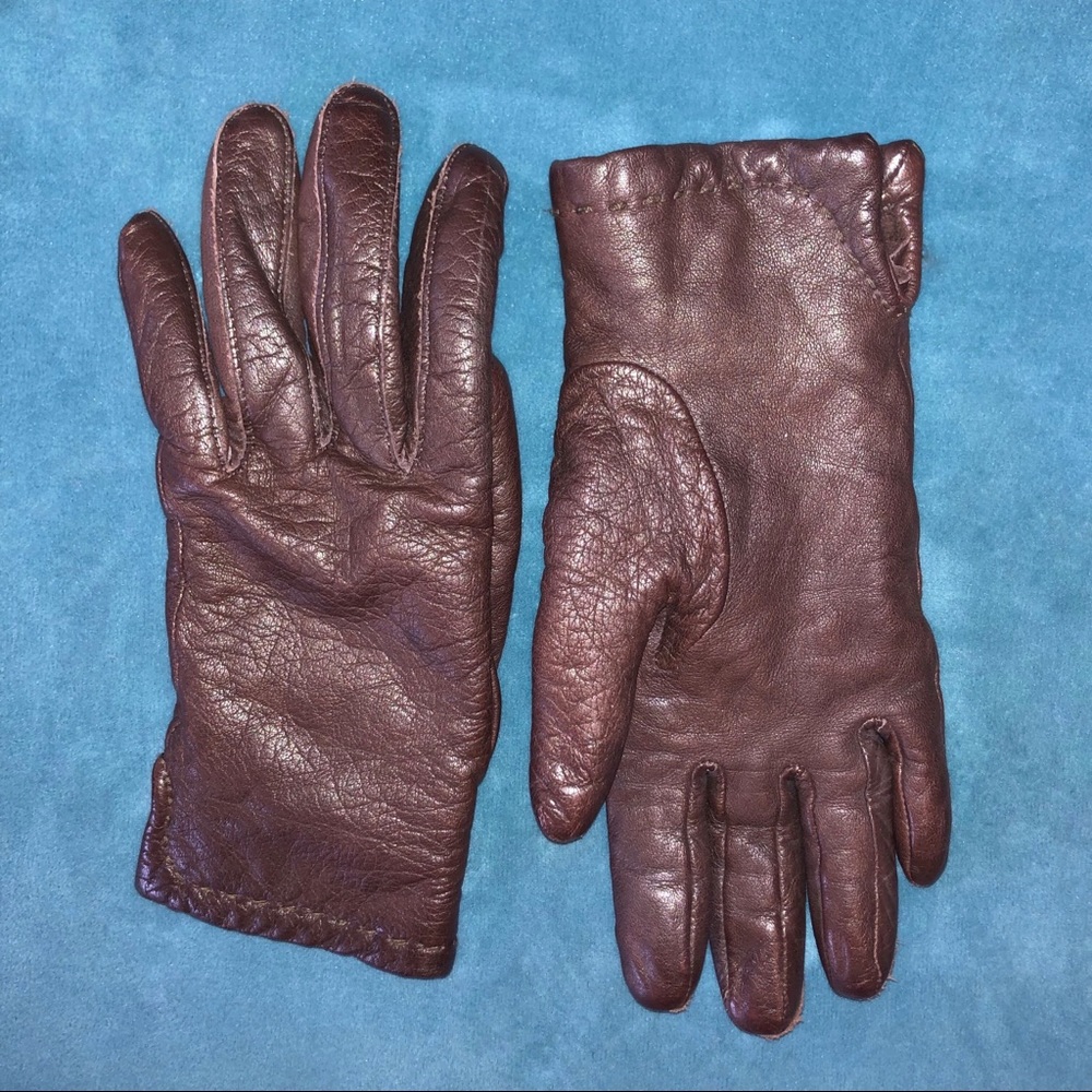 Buttery Soft Vintage Grandoe Leather Gloves - 6 1/2